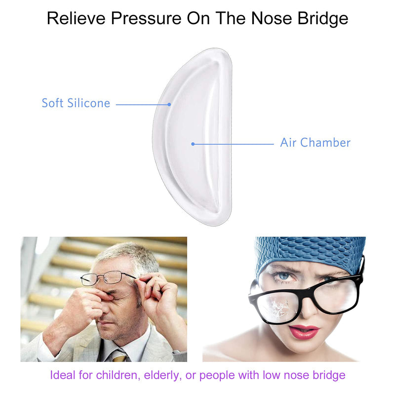 [Australia] - PIPJOY Eyeglass Nose Pads, Adhesive Anti-Slip Nose Pads, Soft Silicone Nose Pad Cushion for Glasses, Eyeglasses, Sunglasses (10 Clear Pairs) 10 Clear Pairs 