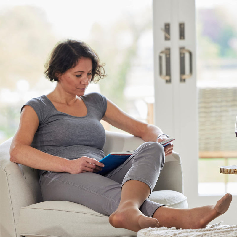 [Australia] - Womens Sheer Compression Socks 20-30mmHg - Knee Hi Support Stockings X-Large Nude 