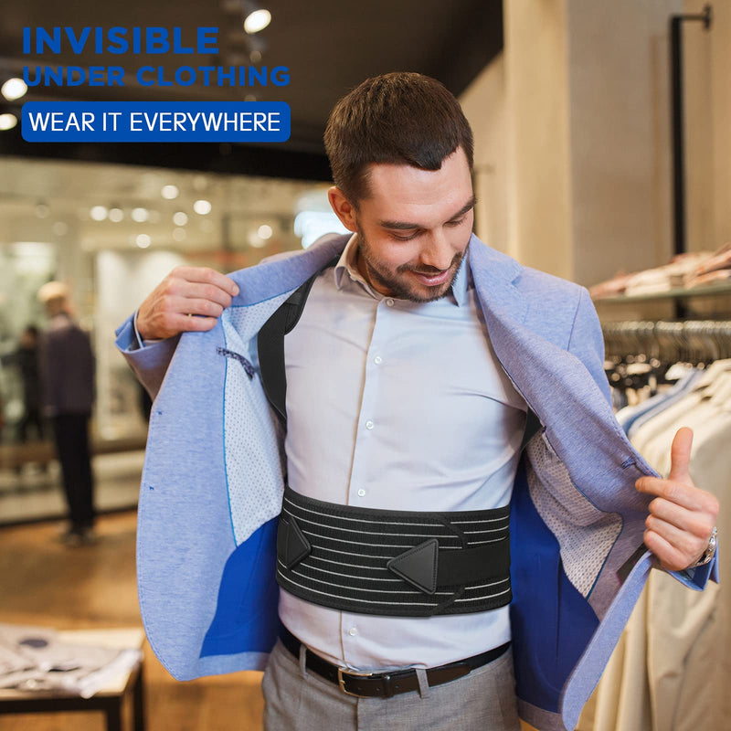 [Australia] - Aollop Posture Corrector Women and Men Spine Back Support Adjustable Back Brace for Improving Posture Providing Pain Relief from Neck Back Shoulder ( Waist 27'- 51') 