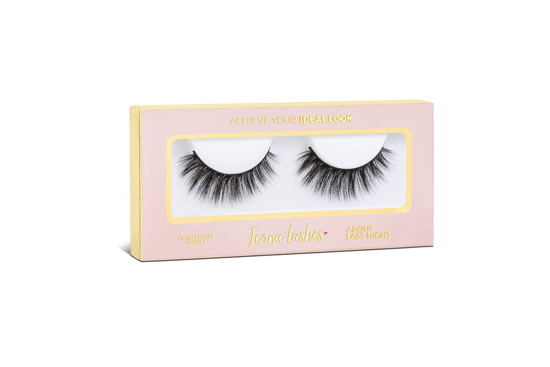 [Australia] - Icona Lashes Premium Quality False Eyelashes | About Last Night | Full & Luxurious | Natural Look and Feel | Reusable | 100% Handmade & Cruelty-Free 