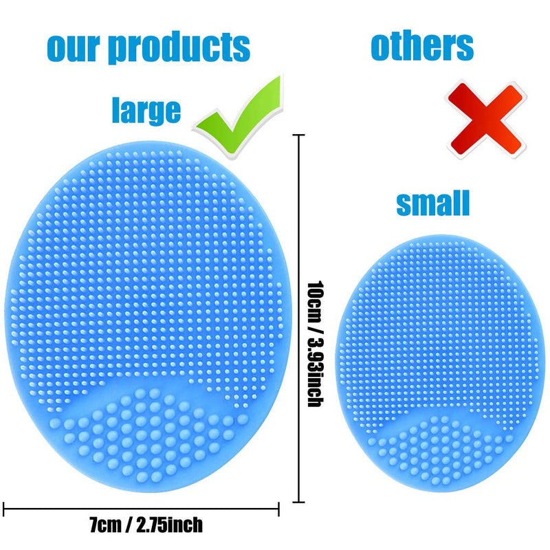 [Australia] - Baby Bath Brush, Baby Cradle Cap Brush, Silicone Massage Brush, Silicone Scrubbers Exfoliator Brush | The SkinSoother Baby Essential for Dry Skin, Cradle Cap and Eczema 2 Pack (Blue & Green) Blue & Green 