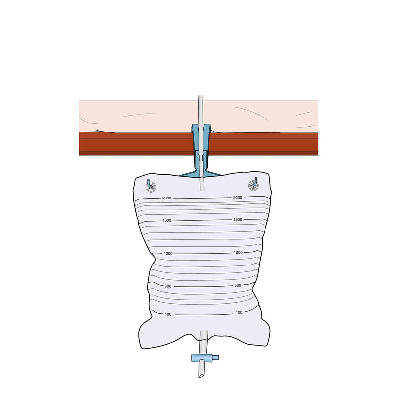 [Australia] - E&E Catheter Bag Hanger - Catheter Night Bag Stand - Plastic Hanger for Urine Drainage Bag - Bag Hanger 2L Holding Capacity (1) 1 