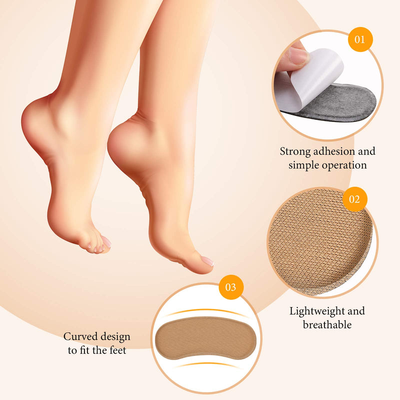 [Australia] - 4 Pairs Heel Grips Heel Shoe Grip Liner Self Heel Inserts Cushion Pads Stickers Foot Care Protector Back of Heel Protector (Black, Brown) 