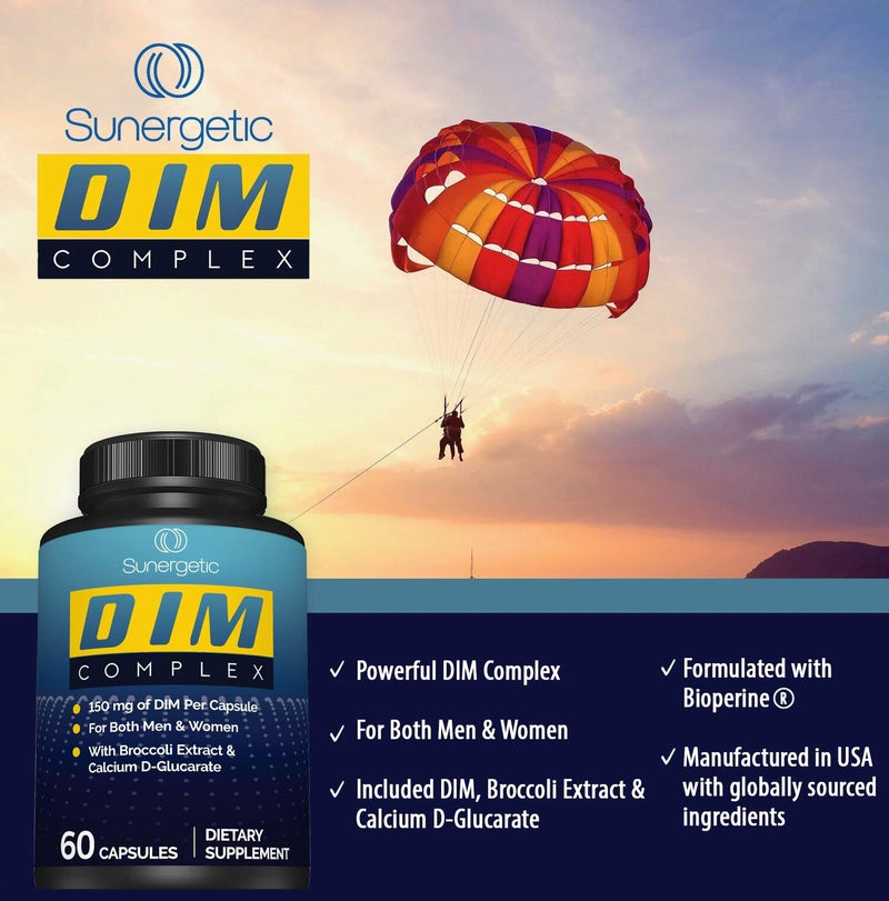 [Australia] - Premium DIM Supplement–Includes 150mg of DIM (diindolylmethane), Broccoli, Calcium D-Glucarate & Bioperine- DIM Capsules for Men & Women–DIM Complex for Menopause Support & Balance - 60 DIM Capsules 