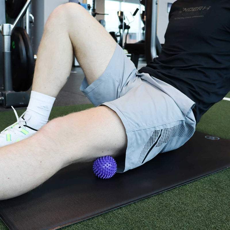 [Australia] - Fitness Mad Spikey Massage & Massage Ball Set, Ideal for Trigger Point Therapy, Deep Tissue & Myofascial Release, Designed to Relax Tight Muscles & Relieve Stress 7cm Purple 
