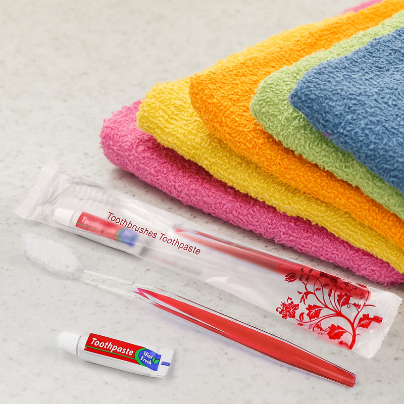 [Australia] - Travel Toothbrushes,Travel Toothbrush Kit,30 Packs Travel Toothbrush Set Camping Hotel Disposable Toothbrushes and Toothpaste(5 Colors) 30 