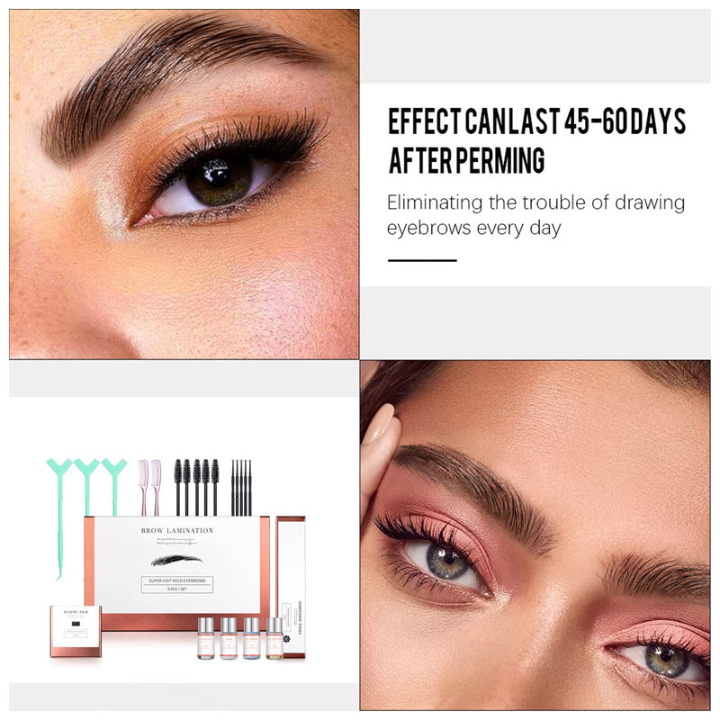 [Australia] - Eyebrow Lamination Kit,Professional Brow Lift Kit Premium Eyebrow Lift Kit Trendy Fuller Brow Look Semi-Permanent Tinting Make Brow Lifted Suitable Result Lasts 6 Weeks For Home Salon Makeup Use 
