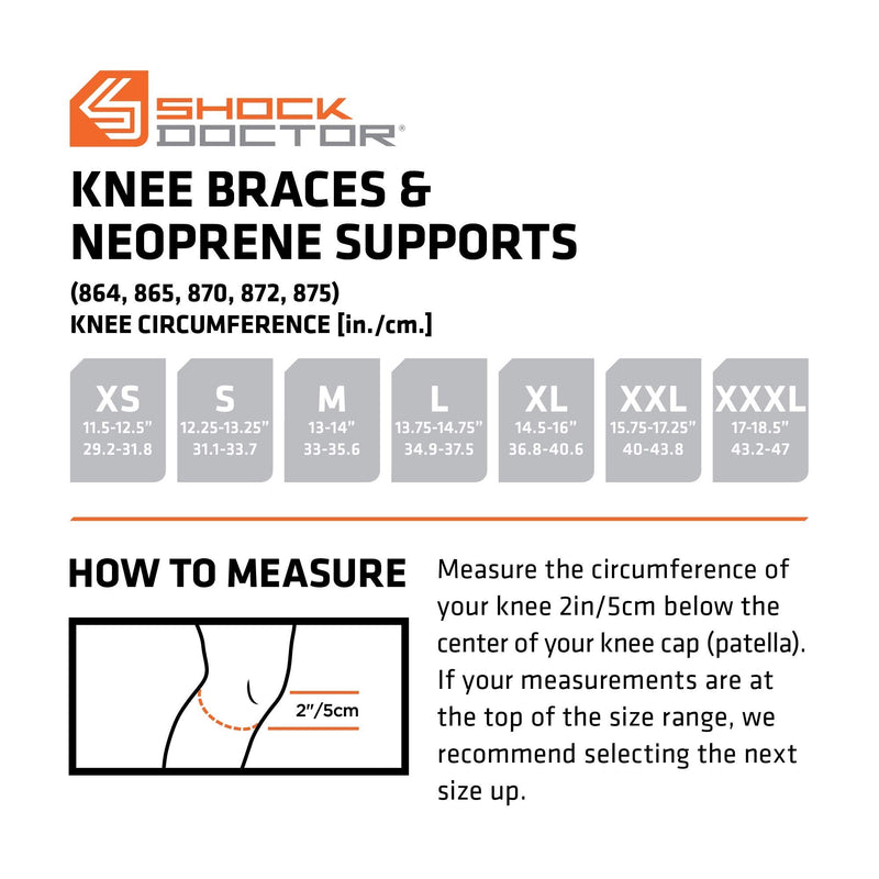 [Australia] - Shock Doctor Knee Brace Compression Sleeve Support (1 Unit). Helps Pain / Healing from Arthritis, Bursitis, Tendonitis, Meniscus Tear, Patella Alignment and more. For Basketball, Football, Running and most Sports. Increases Blood Flow. Knee Wrap for Me... 