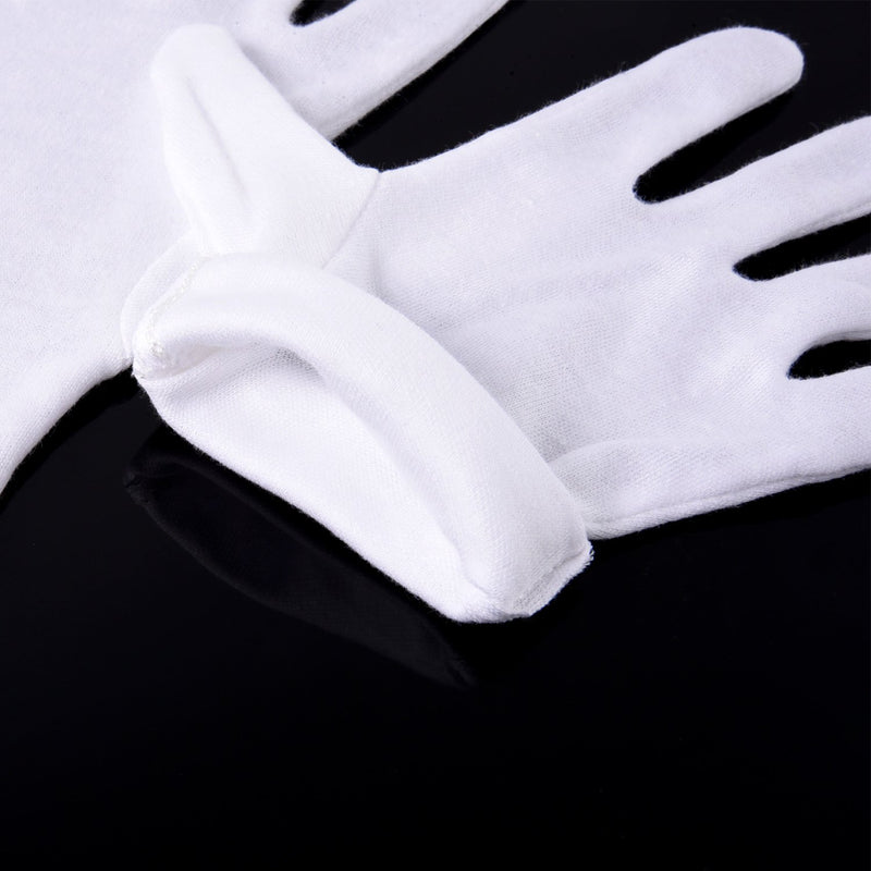 [Australia] - Mudder 6 Pairs Cosmetic Gloves Hand Spa Gloves for Moisturizing, White (M Size) Medium 