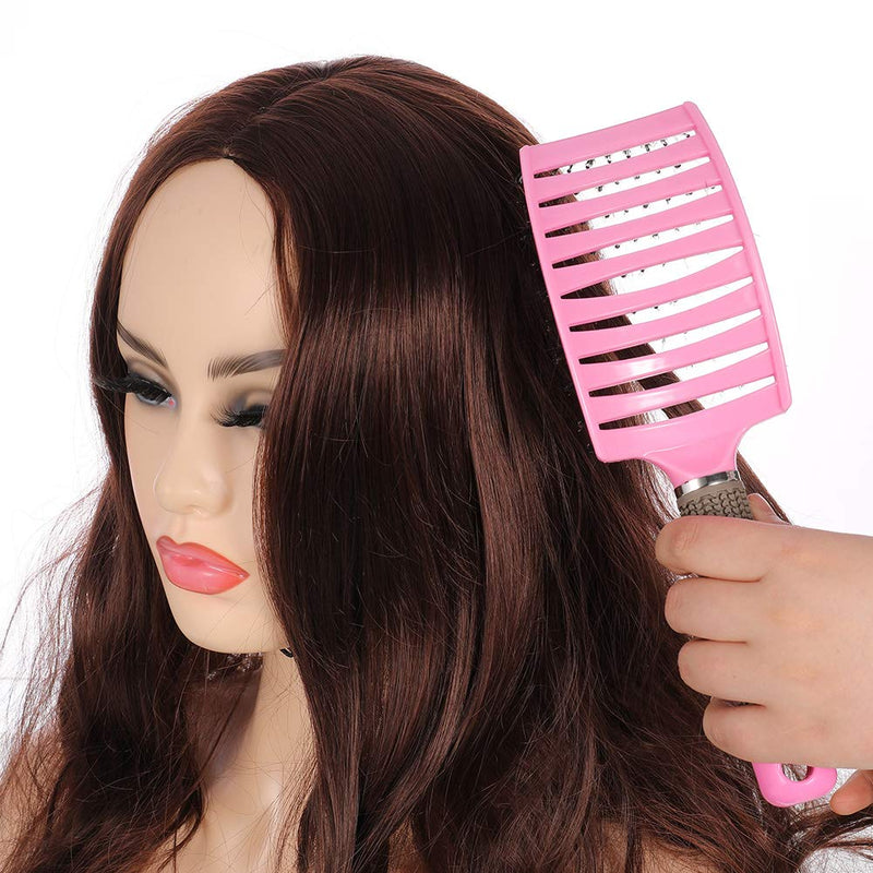 [Australia] - umorismo 3 Pack Hair Brush Vented Curved Brush Detangling Brush Hair Detangler Brush Styling Brush for Natural, Curly, Straight, Wet or Dry Hair 