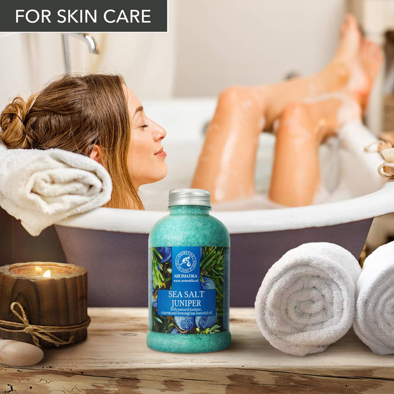 [Australia] - Sea Salt Juniper w/ Natural Juniper 600g - Cypress - Lemongrass Essential Oils - Bath Sea Salts - Best for Bath - Good Sleep - Relaxing - Body Care - Beauty 