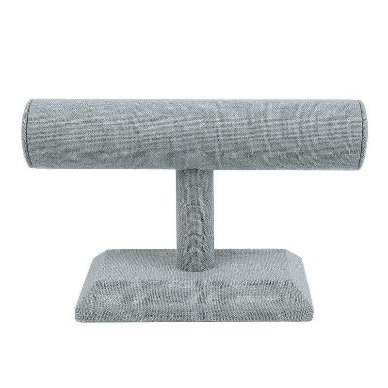 [Australia] - MOOCA Linen Covered Wood Jewelry Display Perfect for Bracelet Bangle Watch for Home Organization, Store, Tradeshow and Showcase, 7 3/4"W x 2 3/4"D x 5"H, Dim Gray 
