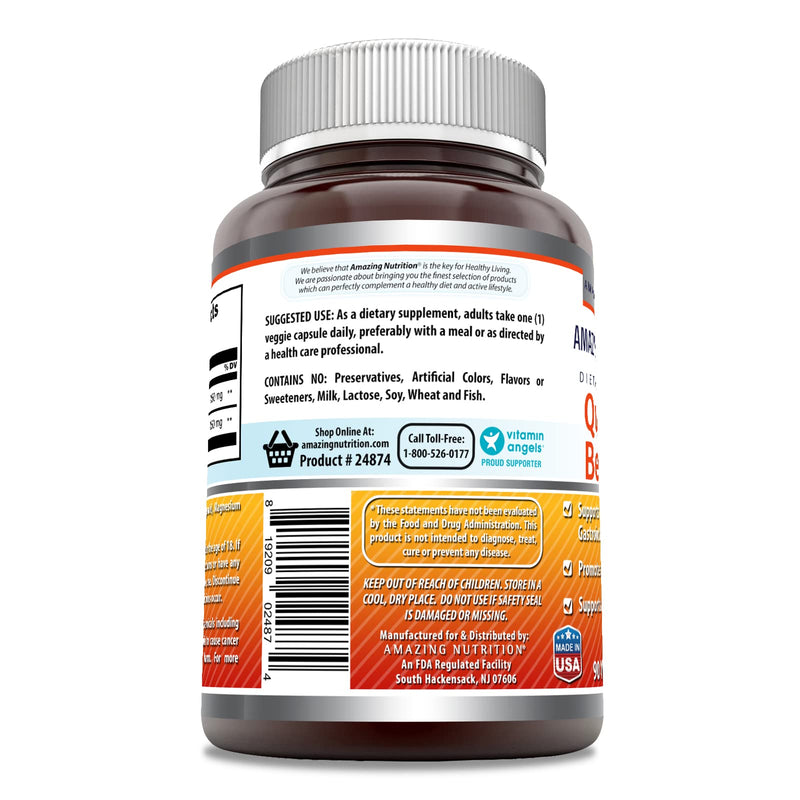 [Australia] - Amazing Formulas Quercetin Berberine - 250mg Berberine and 250mg Quercetin (Non-GMO,Gluten Free) -Potent Anti-oxidant Properties -Supports Heart Health, Energy Production, Immune Function (90 Count) 90 Count (Pack of 1) 