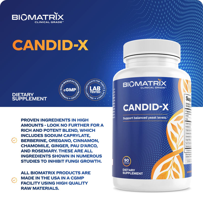 [Australia] - Candid-X | Candida Cleanse, Support Balanced Yeast, Oregano, Sodium Caprylate, Botanical Complex for Men and Women, Digestion Relief | 90 Capsules 