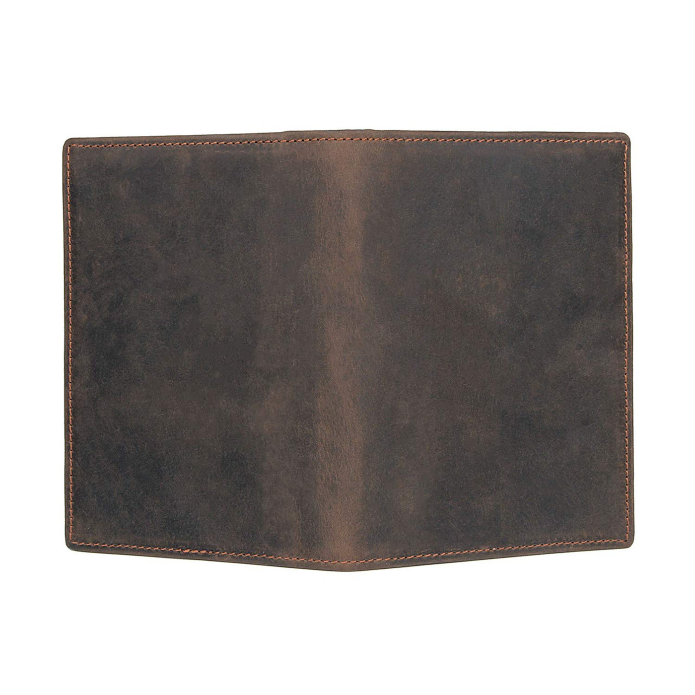 Polare Men's Natural Cowhide Leather Checkbook Holder Long Bifold Wall