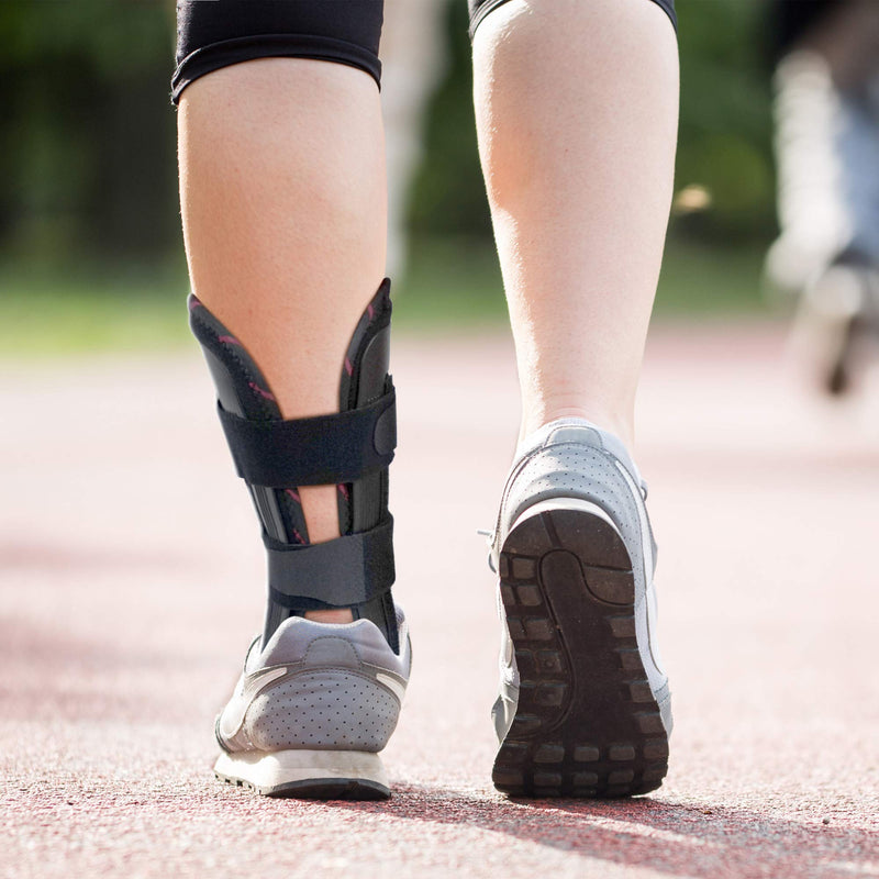 [Australia] - ORTONYX Ankle Stabilizer Brace Stabilizing Stirrup Splint - One Size Fits Most - Black 