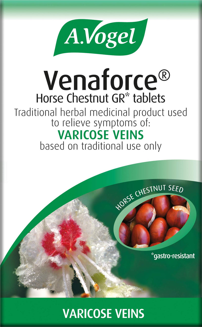 [Australia] - A.Vogel Venaforce Horse Chestnut Tablets | Relieve Symptoms of Varicose Veins, Tired Aching Legs, Leg Cramps & Swollen Ankles | 60 Tablets 60 Count (Pack of 1) 