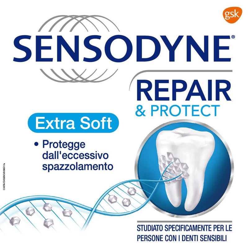 [Australia] - Sensodyne Repair & Protect Extra Soft Bristle Toothbrush for Sensitive Teeth, Protects Against Damage for Excessive Brushing 