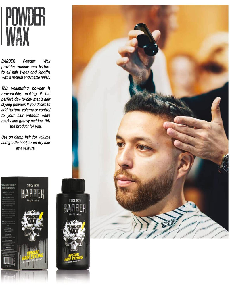 [Australia] - BARBER MARMARA hair powder men 20gr | Hair powder with matt effect for women & men | Styling Powder Matt Look | Hair styling | Modeling Styling Powder | Barber Shop Matte Powder | Volume powder 