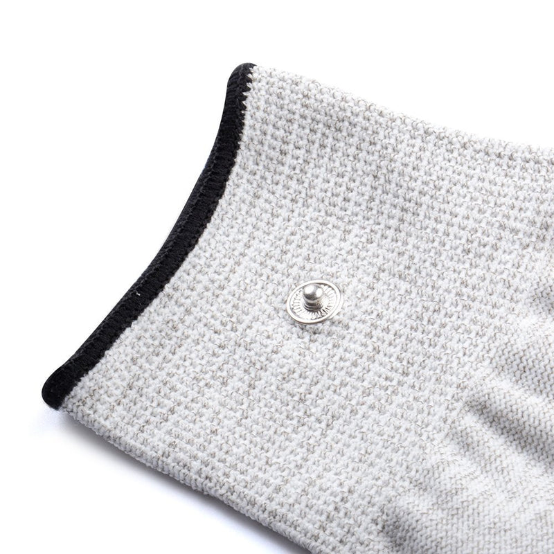 [Australia] - Pair of Silver Conductive Massage Gloves With Adapter Lead wires For Tens/Ems Machine 