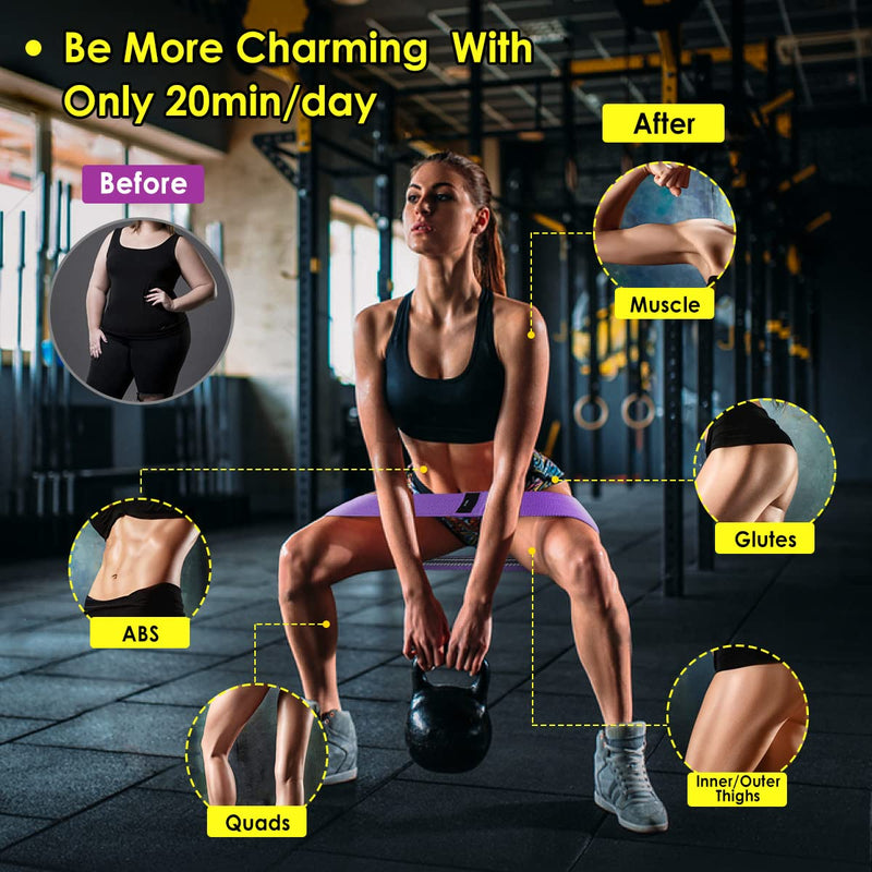 [Australia] - Veik Fabric Resistance Bands, Exercise Band [Set of 3] Workout Fitness Bands for Hips & Glutes, Non-Slip Booty Bands for Women / Men / Beginners / Athletes Strength Training,Yoga,Pilate,Fitness 