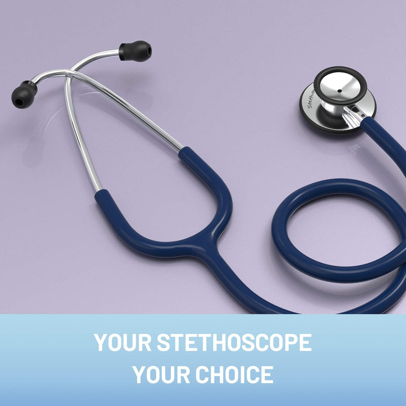 [Australia] - FriCARE Dual Head Stethoscope for Medical and Home, Classic Lightweight Design, Stethoscope for Adult, Gift for Nurses, Doctors, Medical Students, 28 inch (Navy Blue) Navy Blue 
