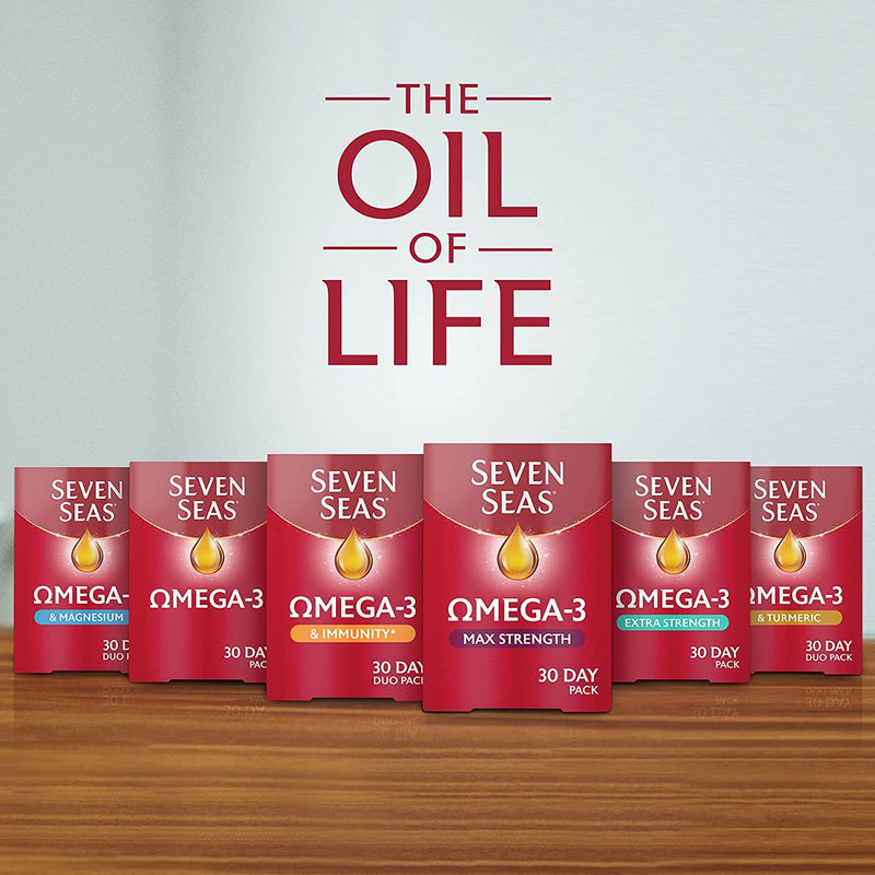 [Australia] - Seven Seas Omega-3 Fish Oil Max Strength Multivitamin Tablets For Women / Men, 1250 mg Fish Oil, 1063 mg Omega-3, 250 mg EPA & DHA & Vitamin D, 30 Capsules 
