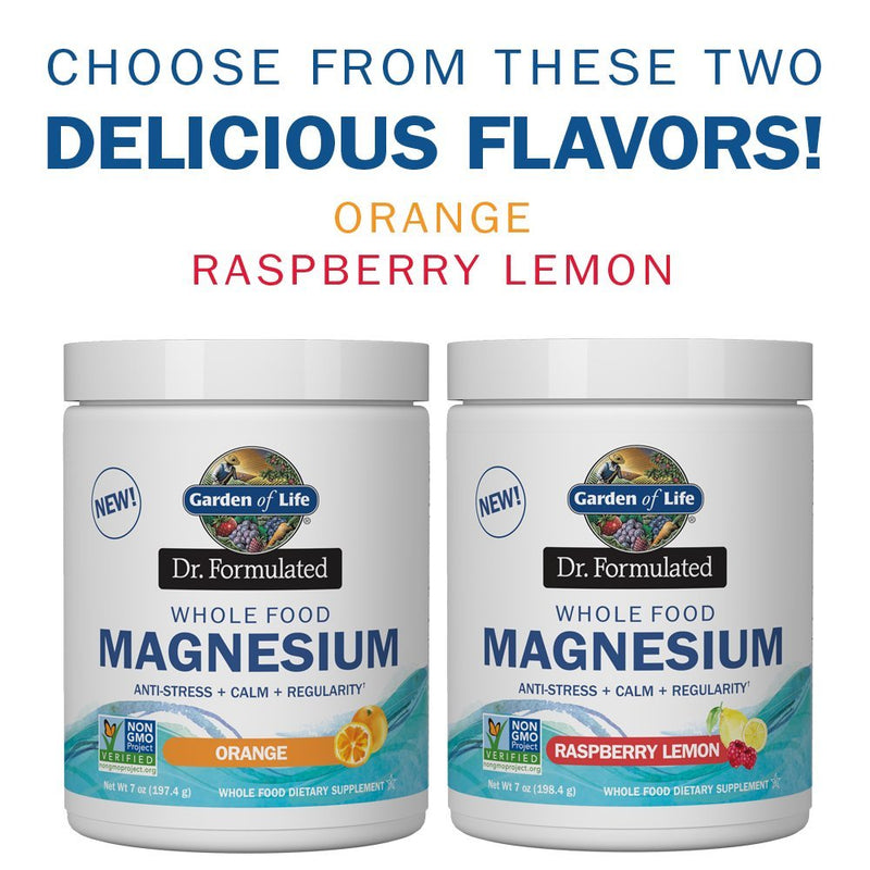 [Australia] - Garden of Life Dr. Formulated Whole Food Magnesium 198.4g Powder, Raspberry Lemon, Chelated Non-GMO Vegan Kosher Gluten & Sugar Free Supplement with Probiotics, Best for Anti-Stress Calm & Regularity Raspberry Lemon Powder 40 Servings (Pack of 1) 