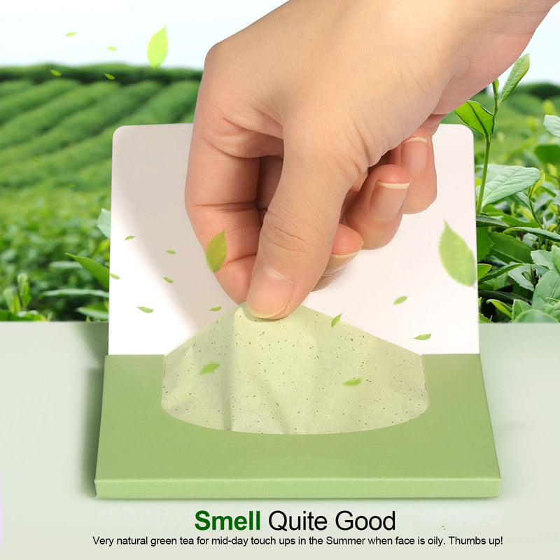[Australia] - Teenitor Oil Blotting Sheets, 100 Sheets Green Tea Oil Absorbing Tissues Paper, Large 10cmx7cm Oil Blotters, Oil Blotting Paper 1 