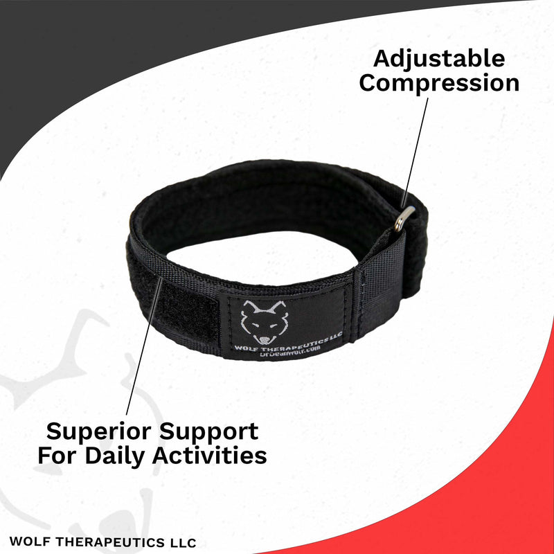 [Australia] - Dr. Wolf Tennis Elbow Brace - Adjustable Compression Forearm Strap For Tendonitis, Mouse, and Computer Elbow - Golfer’s Elbow Pain Relief From Lateral and Medial Epicondylitis Regular 