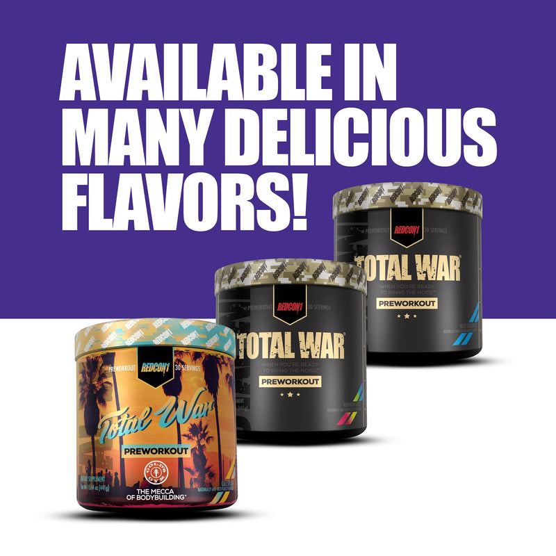 [Australia] - Redcon1 Total War - Pre Workout, 30 Servings, (Sour Gummy Bear) Boost Energy, Increase Endurance and Focus, Beta-Alanine, 350mg Caffeine, Citrulline Malate, Nitric Oxide Booster - Keto Friendly Sour Gummy Bear 30 Servings (Pack of 1) 