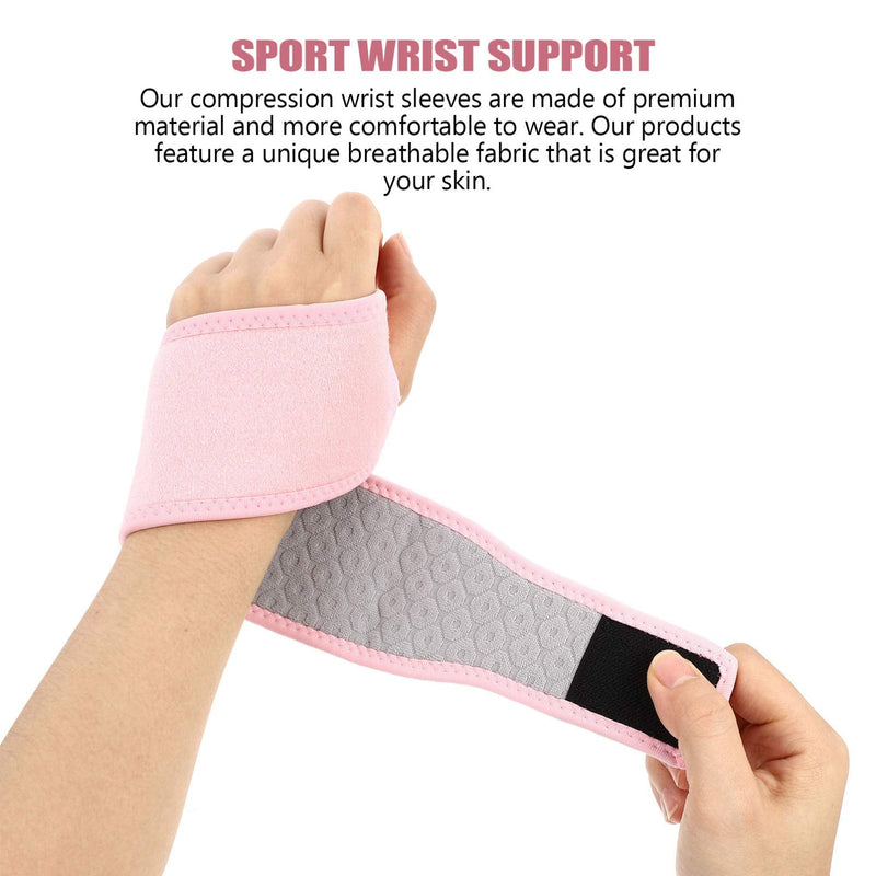 [Australia] - Healifty 2pcs Wrist Thumb Brace Wrist Stabilizer Splint for Thumb Trigger Finger Hand Pain Arthritis Tendonitis Sprain Carpal Tunnel Pink 