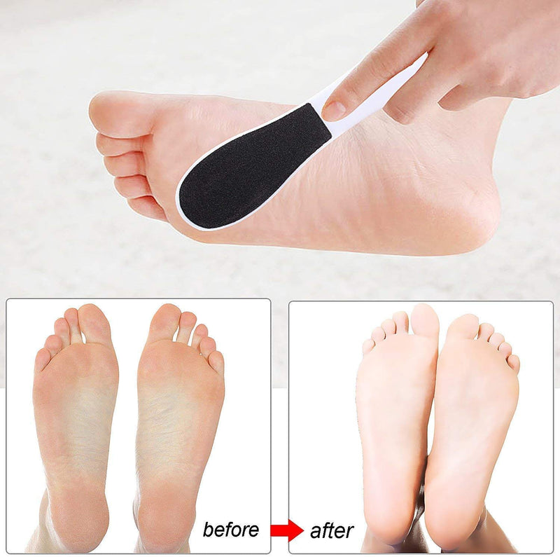 [Australia] - Rainmae Foot Files for Hard Skin,8 Packs Double-Sided Foot Rasp File and Callus Hard Skin Remover for Wet and Dry Cracked Feet(White) 