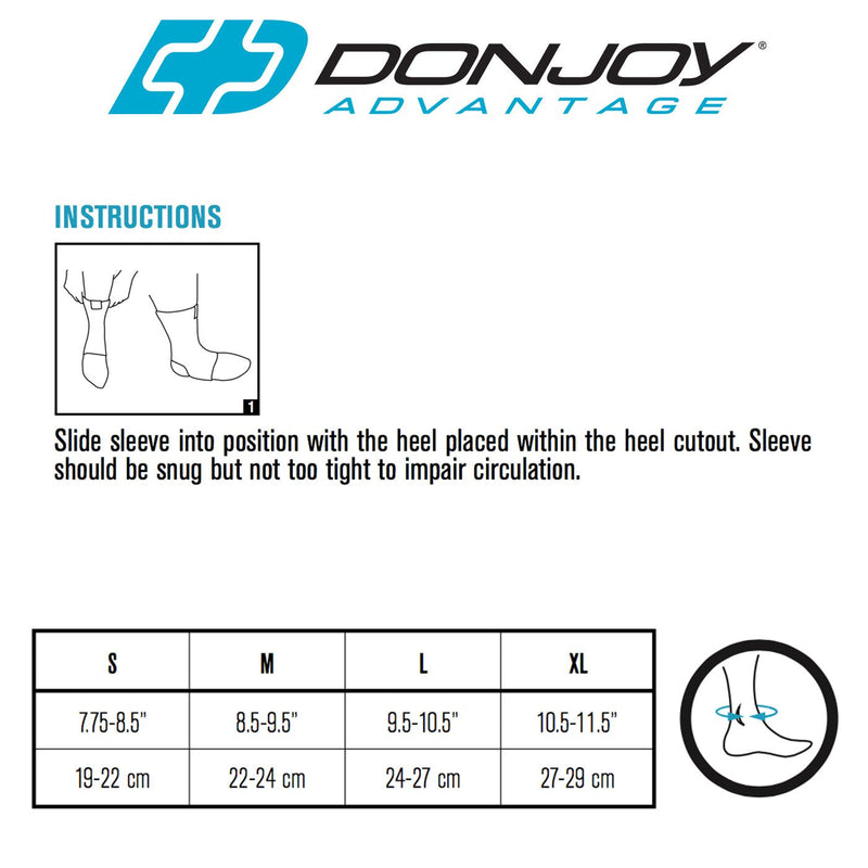 [Australia] - DonJoy Advantage DA161AV01-BLK-M Elastic Ankle for Sprains, Strains, Swelling, Black, Fits Left or Right, Medium fits 8.5", 9.5" Medium fits 8.5"-9.5" 