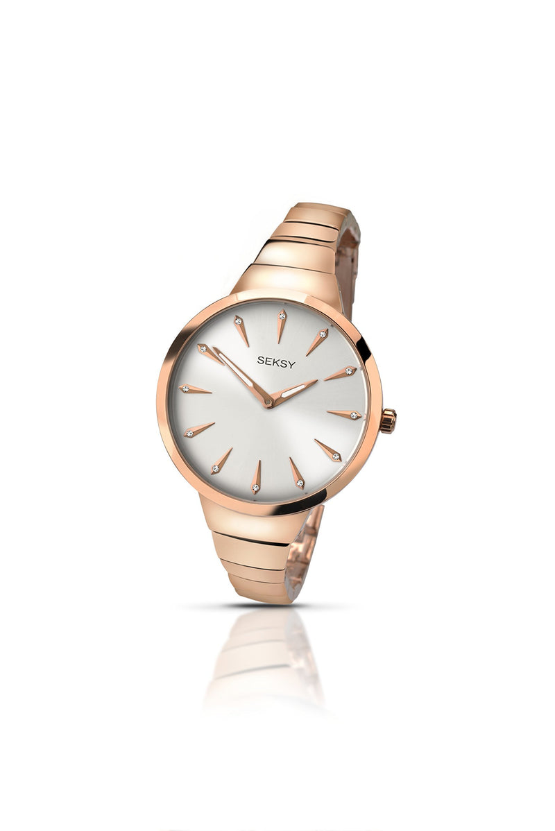 [Australia] - Sekonda Women's Quartz Watch with Silver Dial Analogue Display and Rose Gold Bracelet 2217.37 