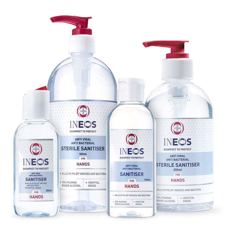 [Australia] - INEOS - Sanitiser Gel (500ml) - Hand Sanitiser - Hospital Grade, Effective against 99.9% of Viruses and Bacteria Sterile Sanitiser 500 ml (Pack of 1) Single 
