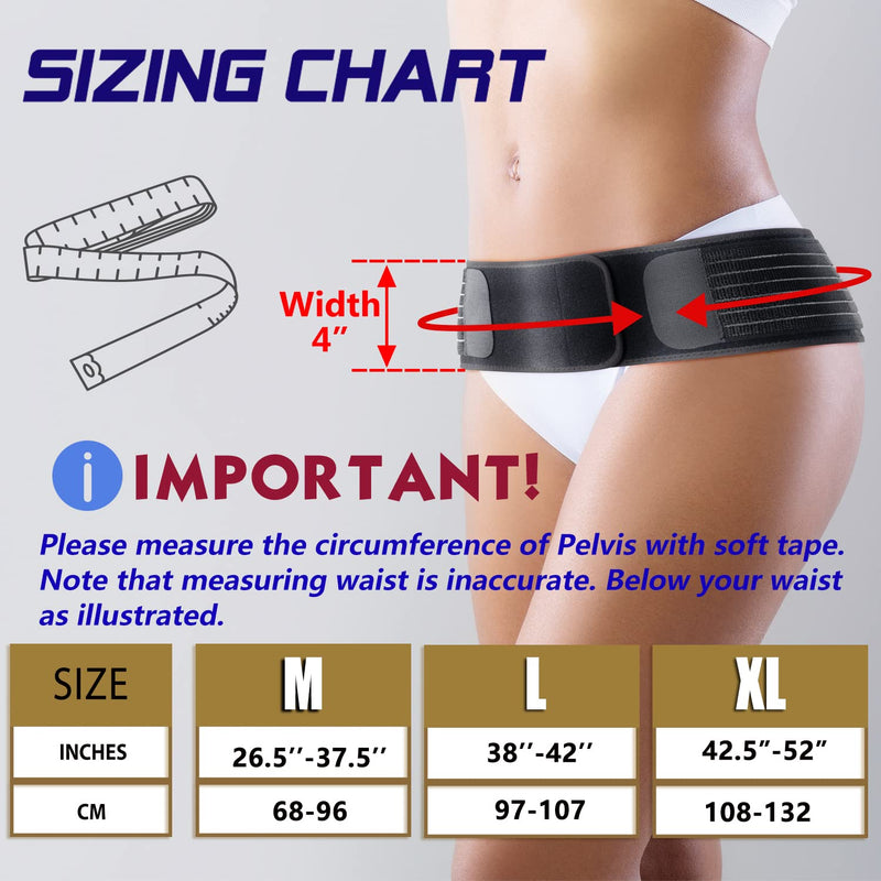 [Australia] - Thx4COPPER Elastic Mesh SI Hip Belt, Compression Lower Back Support Brace, Anti-Slip Sacroiliac Joint Brace for Men/Women, Pain Relief for Sciatica, Pelvis, Lumbar, Nerve, Leg, Sacral, Sacrum Breathable mesh ultra-thin fabric M 
