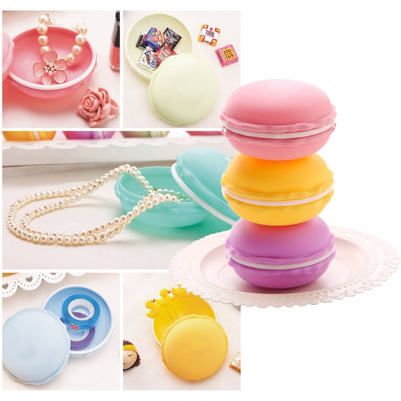 [Australia] - Giant Macaron Case, Coolrunner Macaron Jewelry Box, Macaron Cute Pill Box, Colorful Macaron Jewelry Storage Box, Shape Storage Box Candy Cute Pill Organizer Case Container(Large 2 pcs) 