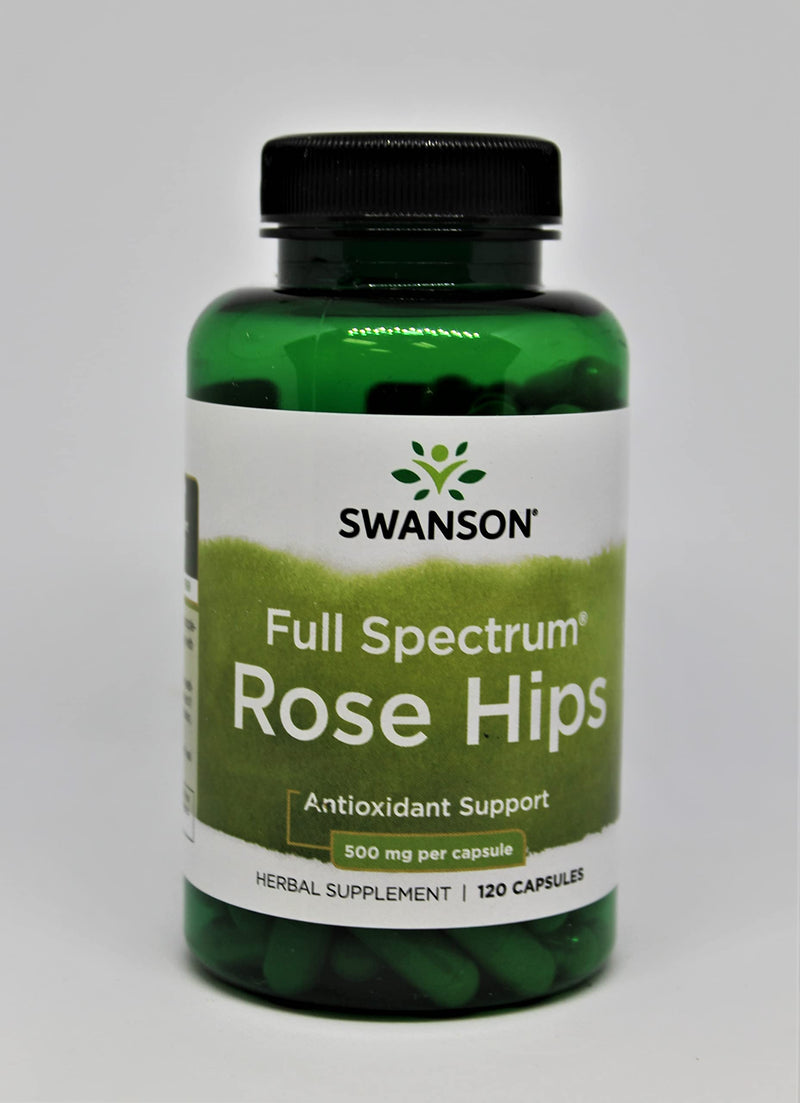 [Australia] - Swanson Rose Hips Immune System Antioxidant Weight Management Support Herbal Supplement 500 mg 120 Capsules (Caps) 1 