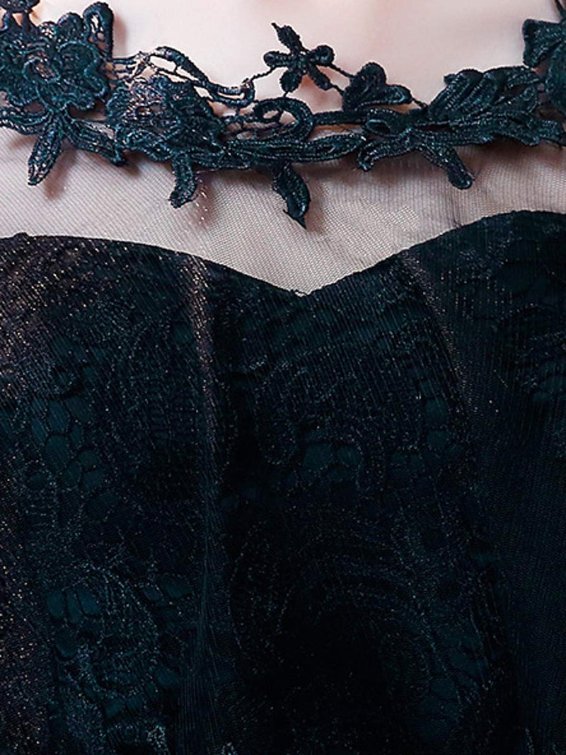 [Australia] - MisShow Women's Lace Appliques Shawls Wedding Bridal Cape Shoulder Covers Bolero One Size Black 
