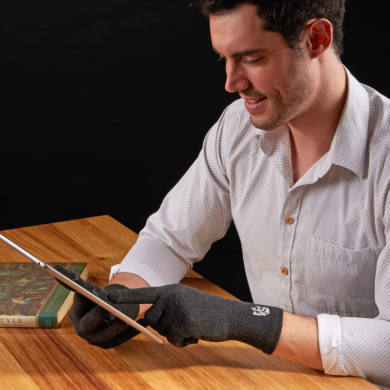 [Australia] - Vital Salveo Full Finger Touchscreen Arthritis Gloves NonSlip Carpal Tunnel-Pair-Dark Grey-M Dark Grey Full Finger-M 