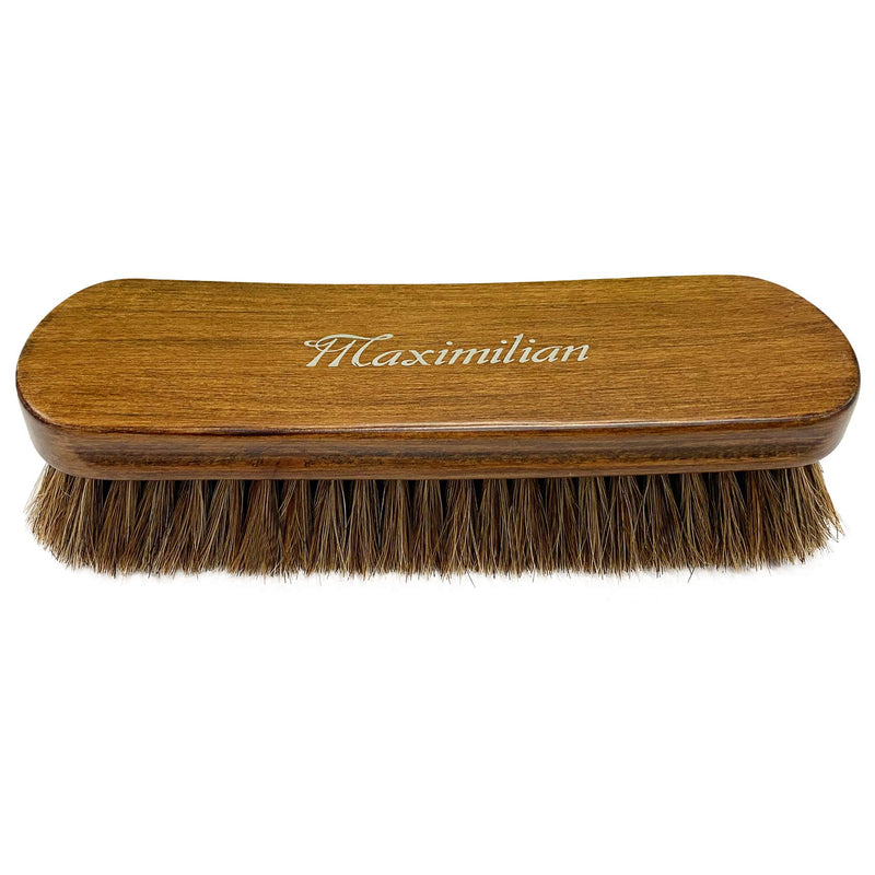 [Australia] - 8" Shoe Shine Brush, Soft Horsehair & Beech Wood Shoe Polish Large Shoe Cleaning - for Shoes, Boots & Other Leather Care 