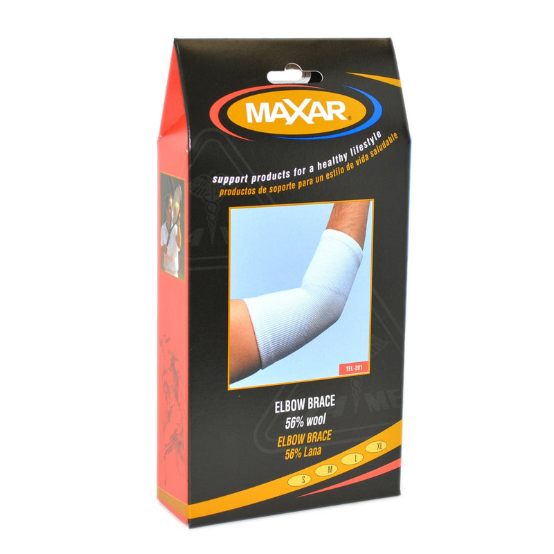 [Australia] - MAXAR Wool/Elastic Elbow Brace Support - Two-Way Stretch (56% Wool) M 