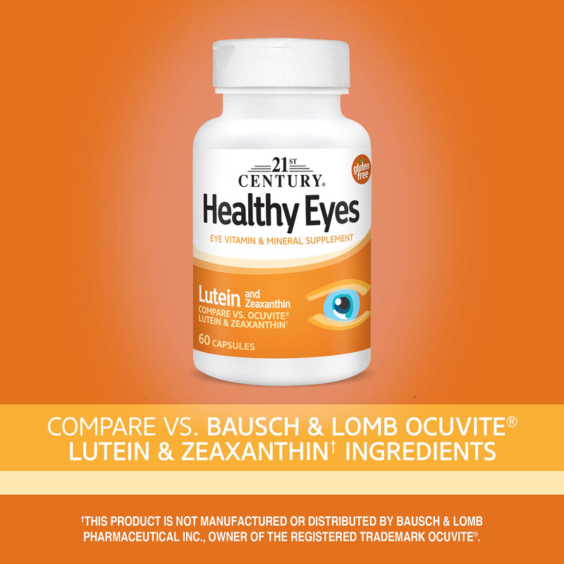 [Australia] - 21st Century Healthy Eyes Lutein and Zeaxanthin Capsules, 60 Count (27454) 