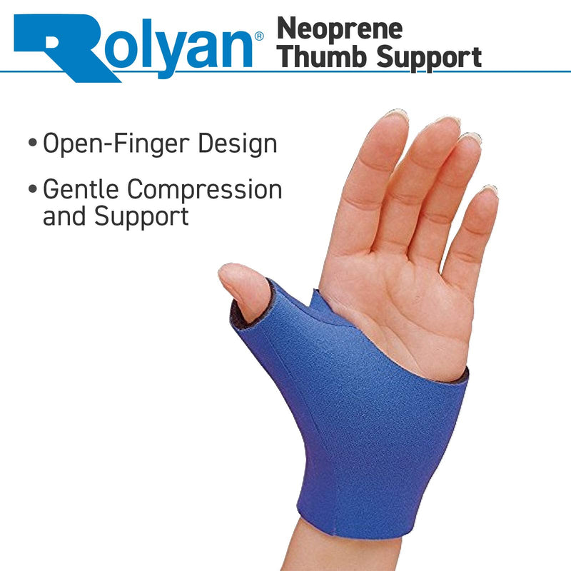 [Australia] - Rolyan - 80957 Neoprene Wrap On Thumb Support, Wrist Compression Sleeve, Thumb Support, Thumb Brace Maximum Hand Function, Brace Support for Thumb Sprains and Strains from Sports Injuries, Left, Small Wrap On, Left Thumb 