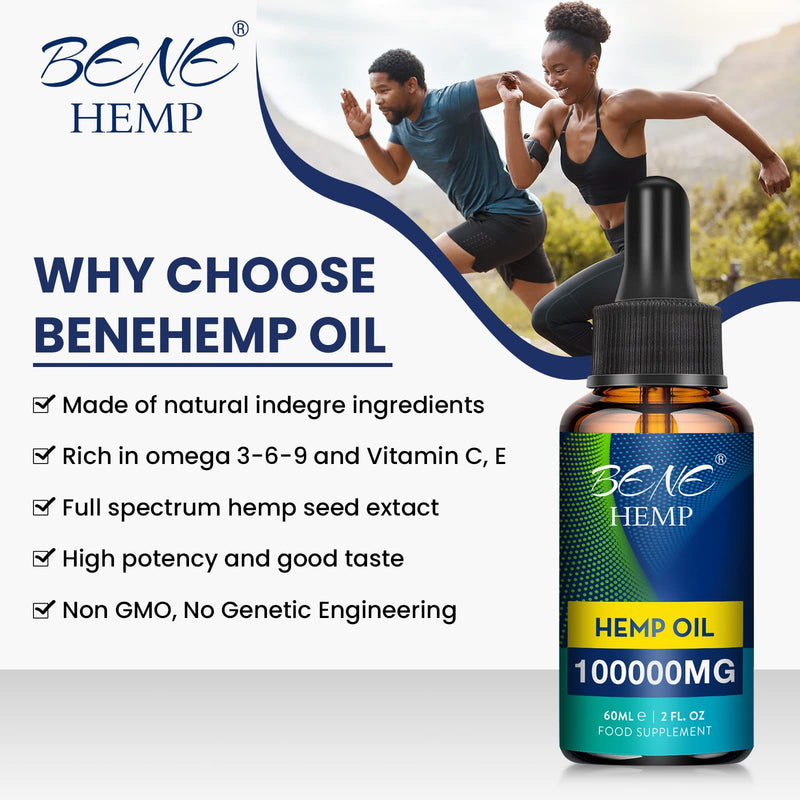 [Australia] - High Strength 100000mg Premium Oil - Supports Joint, Sleep and Stress Relief, Rich in Omega 3-6-9, Vitamin C & E, 100% Vegan (60ml 100000mg) 60ml 100000mg 