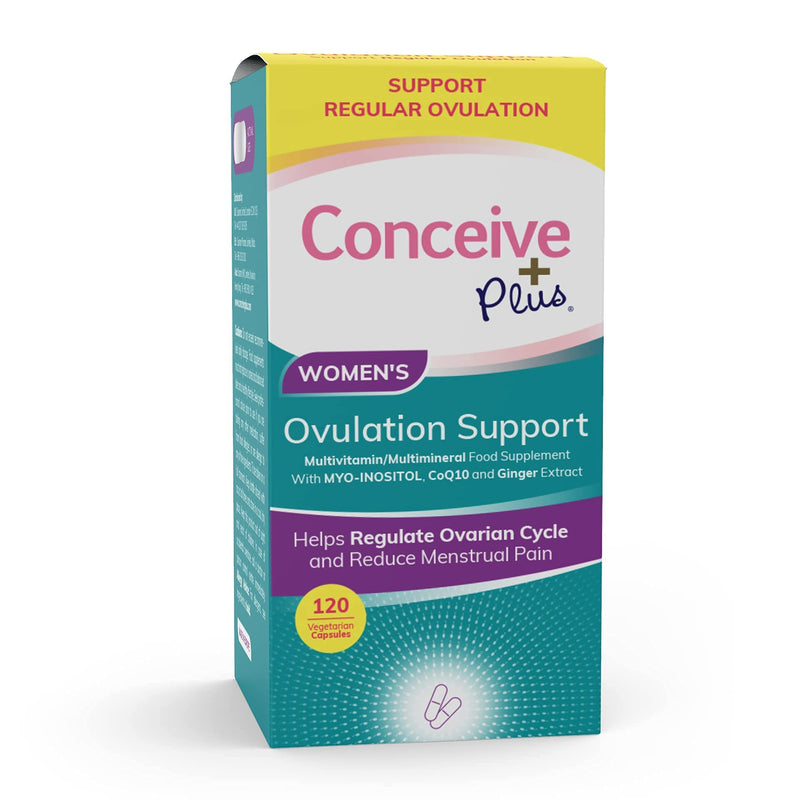 [Australia] - Conceive Plus Ovulation Support - Myo Inositol, CoQ10, Folic Acid Women Fertility Supplement - Female Hormone Balance & Ovarian Support PCOS Capsules - 120 Caps 