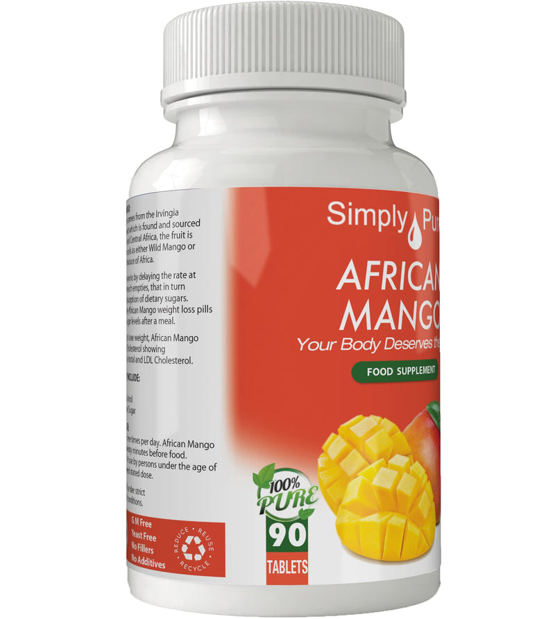 [Australia] - Simply Pure African Mango, 90x Tablets, 1200mg, 100% Natural High Strength, Gluten Free, GM Free and Vegan. 