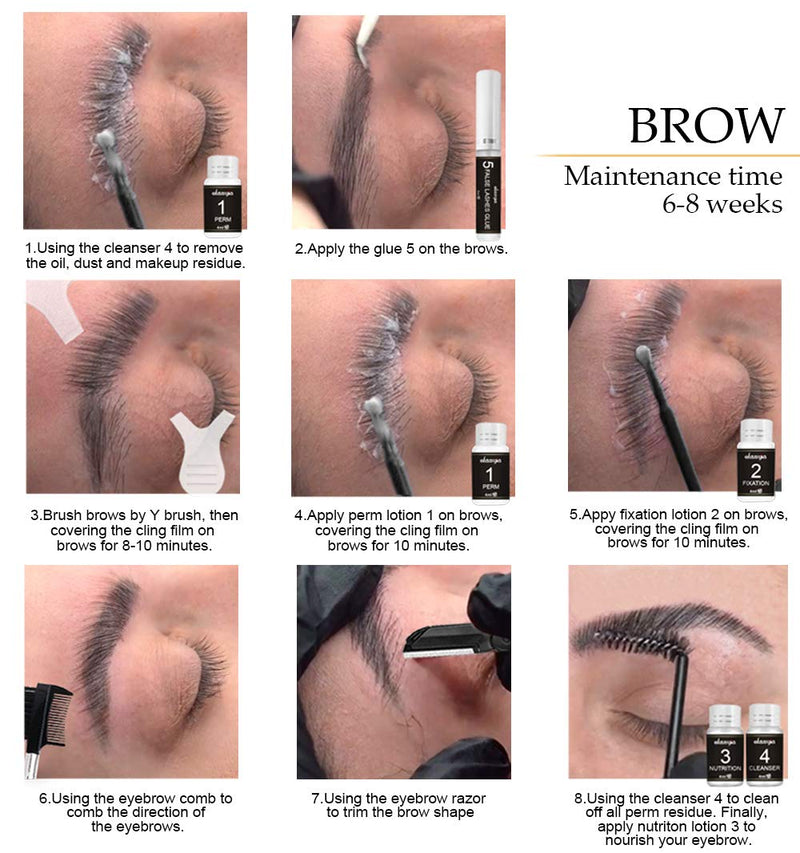 [Australia] - Ofanyia Lash Lift & Brow Lamination 2 in 1 Kit, Instant Fuller Eyebrow & Eyelash Perm Kit with Brow Brush and Brow Razor - Salon Result Lasts 6-8 weeks 