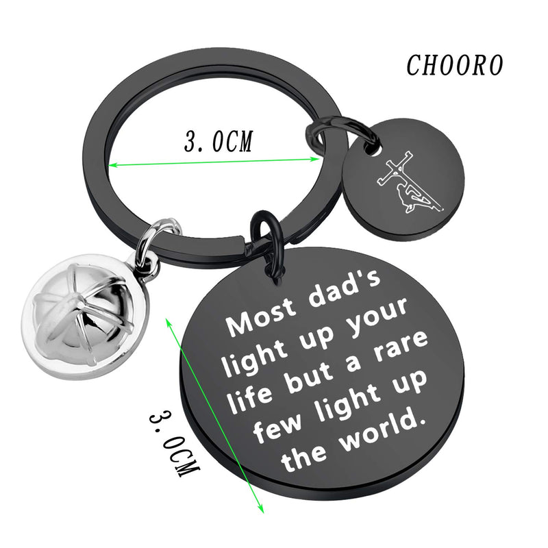 [Australia] - CHOORO Electrician Gift Lineman Gift Lineman Dad Gift Father's day Gift Most Dad’s Light Up Your Life But A Rare Few Light Up The World Keychain Lineman Light Up black 